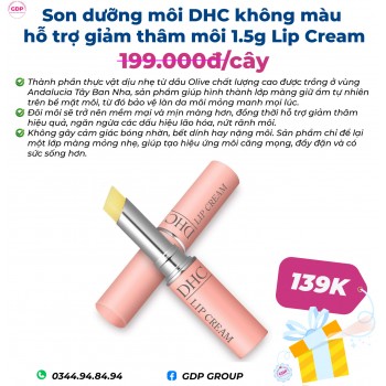 Son dưỡng môi DHC không màu