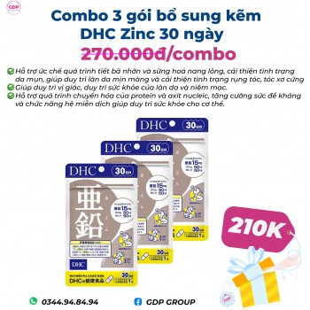 combo 3 gói bổ sung kẽm DHC...