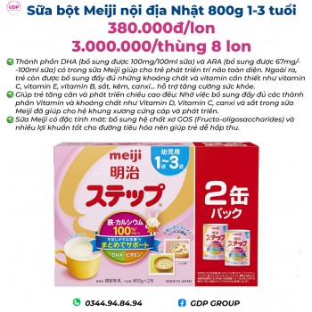 1 thùng sữa Meiji nội địa...