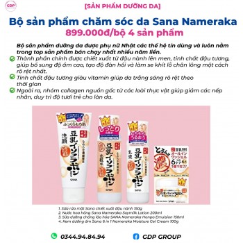 bộ sản phẩm dưỡng da sanna